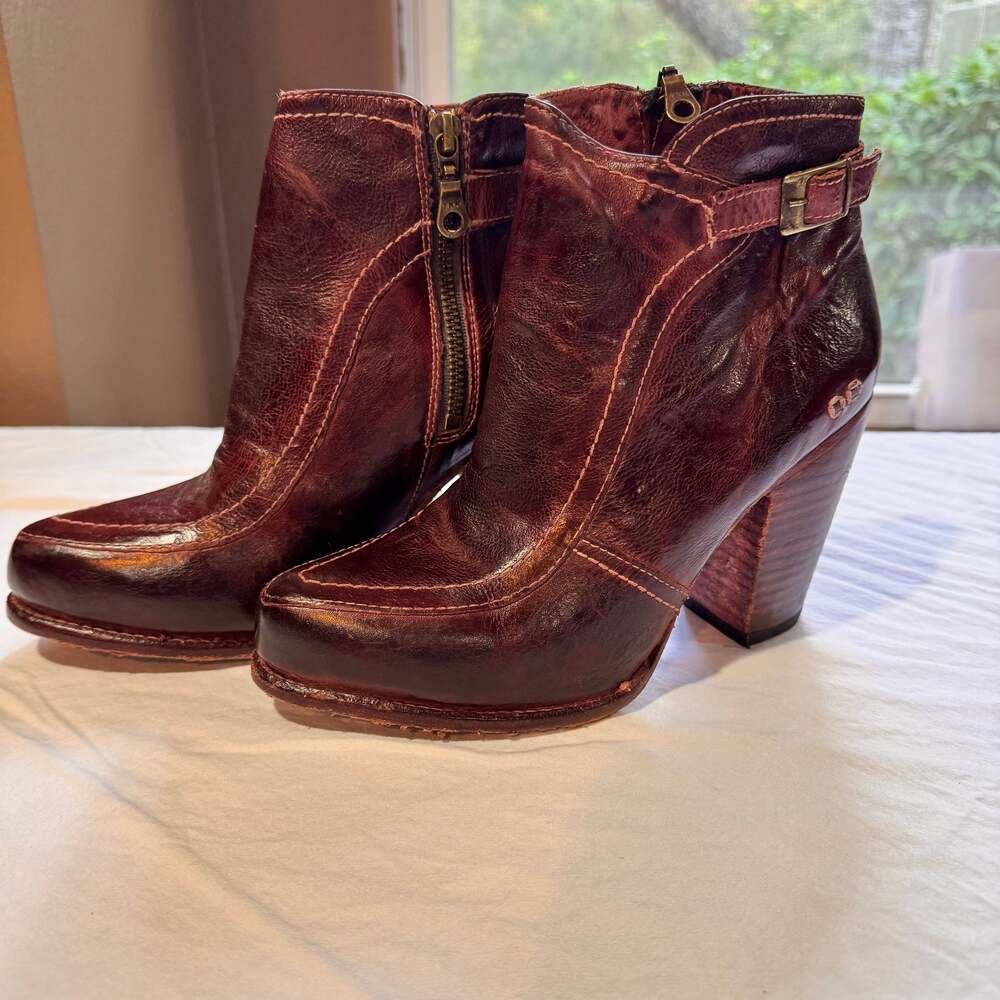 Bed Stu Isla Heeled Leather Ankle Boots
